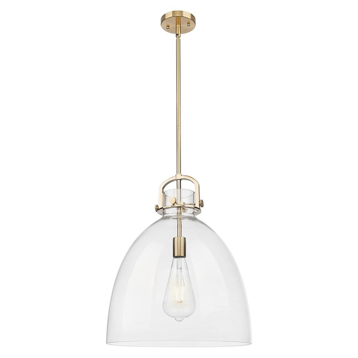Innovations Newton Bell 16" Stem Pendant, Bronze/Clear - 410-1SL-CB-G412-16CL