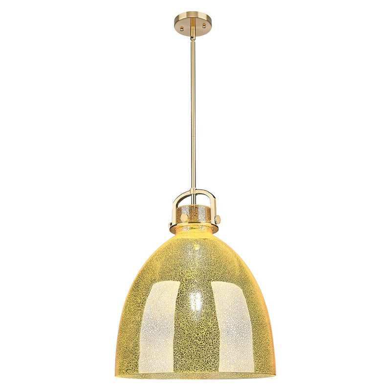 Innovations Newton Bell 16" Stem Pendant, Bronze/Mercury - 410-1SL-CB-G412-16ME