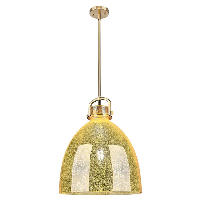 Innovations Newton Bell 16" Stem Pendant, Bronze/Mercury - 410-1SL-CB-G412-16ME