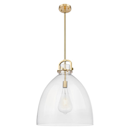 Innovations Newton Bell 18" Stem Pendant, Bronze/Clear - 410-1SL-CB-G412-18CL