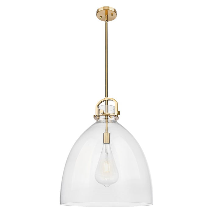 Innovations Newton Bell 18" Stem Pendant, Bronze/Clear - 410-1SL-CB-G412-18CL