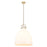 Innovations Newton Bell 18" Stem Pendant, Bronze/White - 410-1SL-CB-G412-18WH