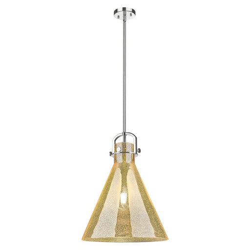 Innovations Newton Cone 16" Stem Pendant, PN/Merc - 410-1SL-PN-G411-16ME