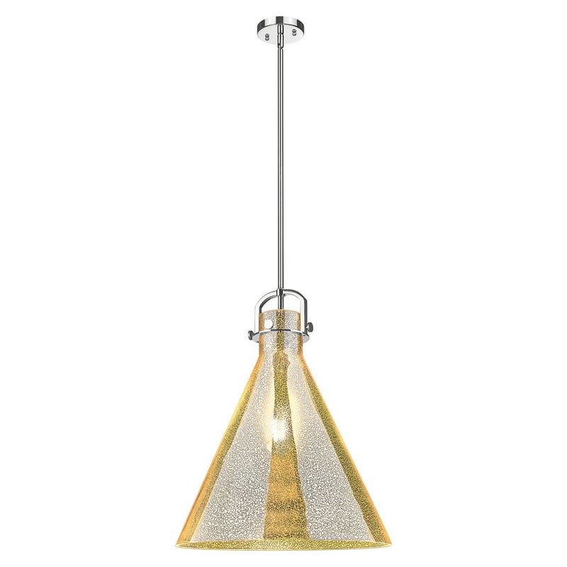 Innovations Newton Cone 18" Stem Pendant, PN/Merc - 410-1SL-PN-G411-18ME