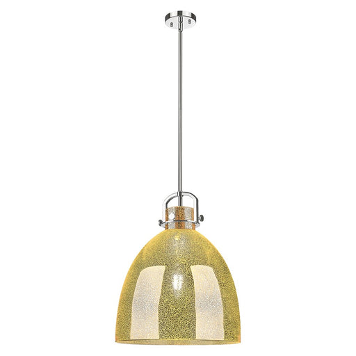 Innovations Newton Bell 16" Stem Pendant, PN/Merc - 410-1SL-PN-G412-16ME