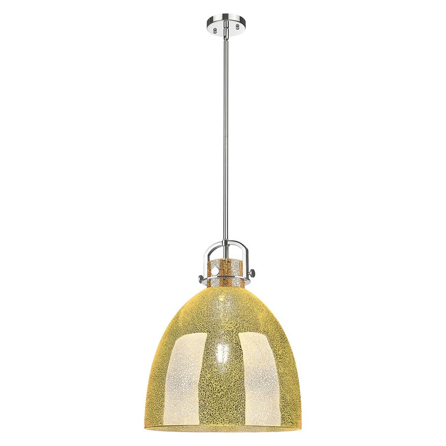 Innovations Newton Bell 16" Stem Pendant, PN/Merc - 410-1SL-PN-G412-16ME