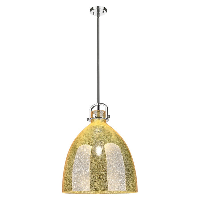 Innovations Newton Bell 18" Stem Pendant, PN/Merc - 410-1SL-PN-G412-18ME