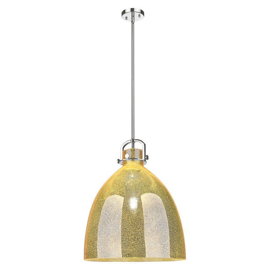 Innovations Newton Bell 18" Stem Pendant, PN/Merc - 410-1SL-PN-G412-18ME