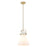 Innovations Newton Cone 10" Stem Mini Pendant, BZ/WH - 410-1SM-CB-G411-10WH