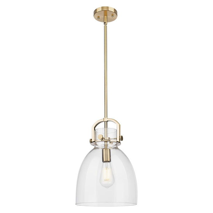 Innovations Newton Bell 1Lt 10" Stem Pendant Bronze/Clear - 410-1SM-CB-G412-10CL