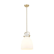 Innovations NB 1Lt 10" Stem Arch Pendant, CBZ/WH - 410-1SM-CB-G412-10WH