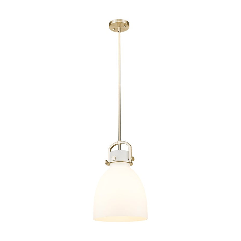 Innovations NB 1Lt 10" Stem Arch Pendant, CBZ/WH - 410-1SM-CB-G412-10WH
