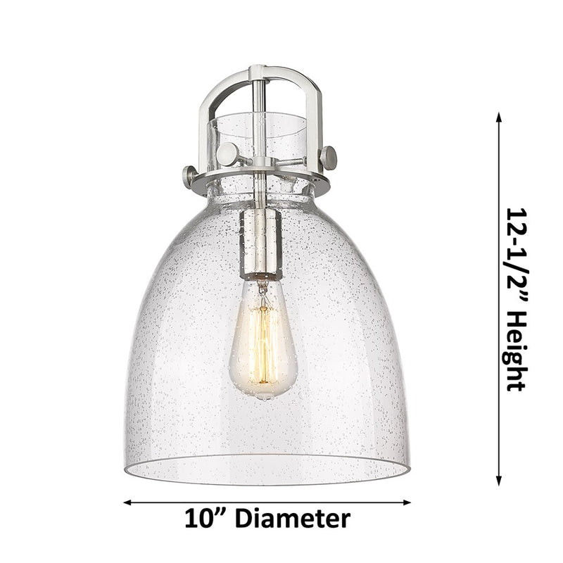 Innovations NB 1Lt 10" Stem Arch Pendant, Satin Nickel/MC