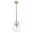 Innovations Newton Sphere 8" Stem Mini Pendant, BZ/Clear - 410-1SS-CB-G410-8CL