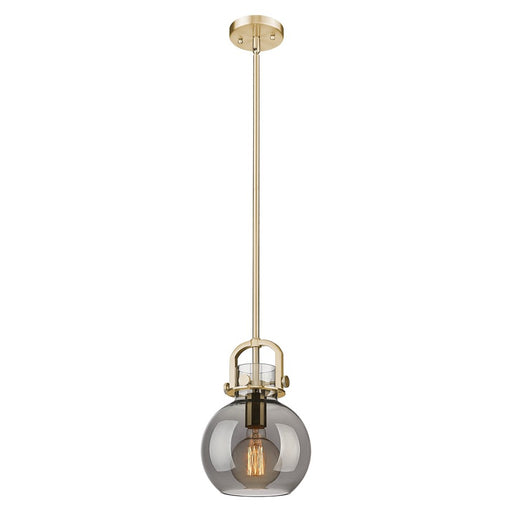 Innovations Newton Sphere 8" Stem Mini Pendant, BZ/SM - 410-1SS-CB-G410-8SM