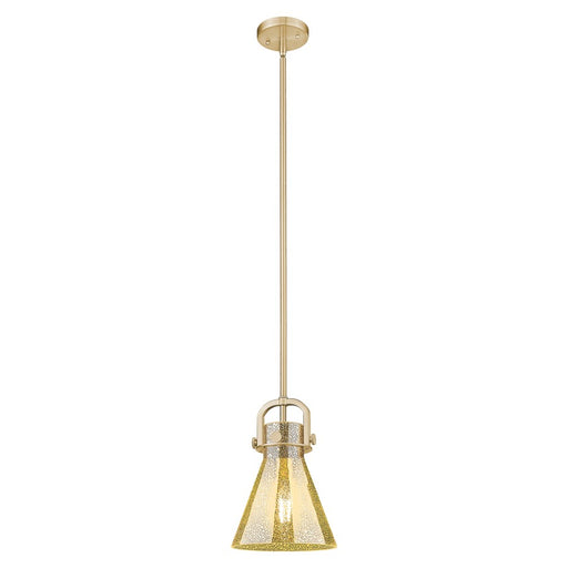 Innovations Newton Cone 8" Stem Mini Pendant, Bronze/Merc - 410-1SS-CB-G411-8ME