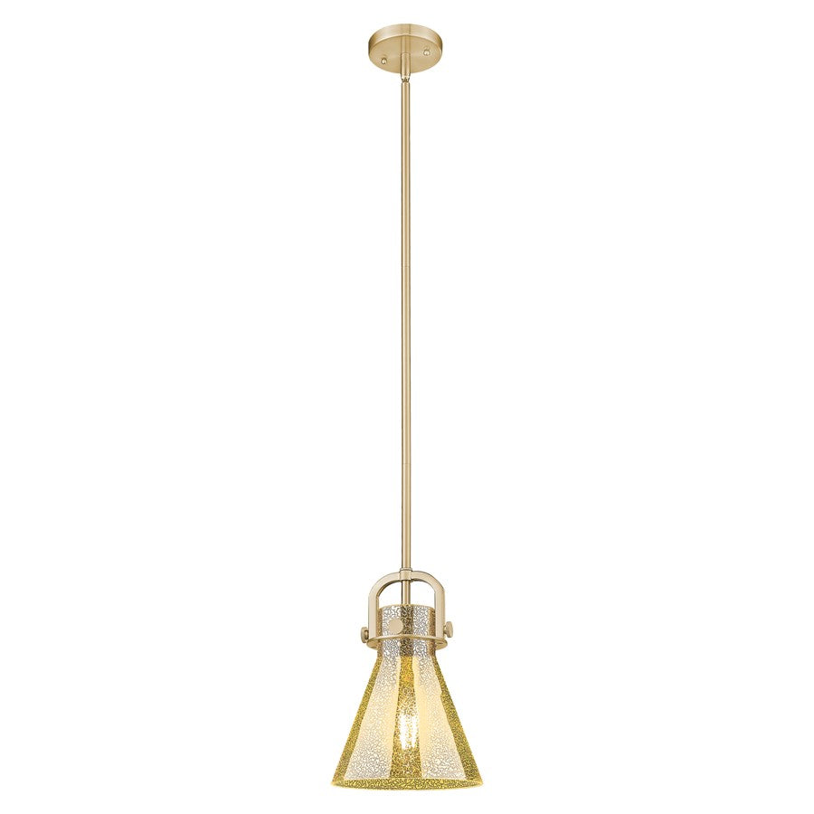 Innovations Newton Cone 8" Stem Mini Pendant, Bronze/Merc - 410-1SS-CB-G411-8ME