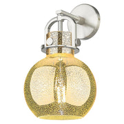 Innovations Newton Sphere 8" Wall Sconce, SN/Merc - 410-1W-SN-G410-8ME