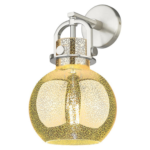 Innovations Newton Sphere 8" Wall Sconce, SN/Merc - 410-1W-SN-G410-8ME