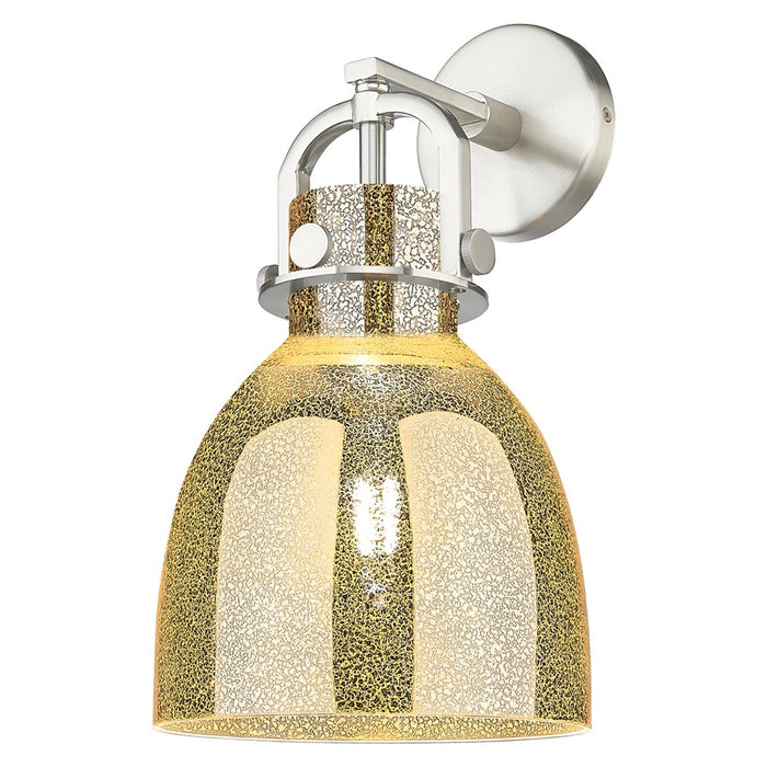 Innovations Newton Bell 8" Wall Sconce, SN/Merc - 410-1W-SN-G412-8ME
