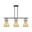 Innovations Newton Cone 3Lt 42" Stem Arched Island, BK/MC - 410-3I-BK-G411-10ME