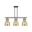 Innovations Newton Bell 3Lt 42" Stem Arched Island, BK/MC - 410-3I-BK-G412-10ME