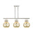 Innovations Newton Sphere 3Lt 42" Stem Arch Island, PN/MC - 410-3I-PN-G410-10ME