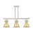 Innovations Newton Cone 3Lt 42" Stem Arched Island, PN/MC - 410-3I-PN-G411-10ME