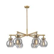 Innovations NS 6Lt 26" Stem Arch Chandelier, BB/SM - 410-6CR-BB-G410-7SM