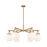 Innovations NS 6Lt 26" Stem Arched Chandelier, BB/WH - 410-6CR-BB-G410-7WH