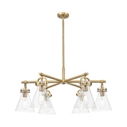 Innovations NC 6Lt 26" Stem Arch Chandelier, BB/SD - 410-6CR-BB-G411-7SDY