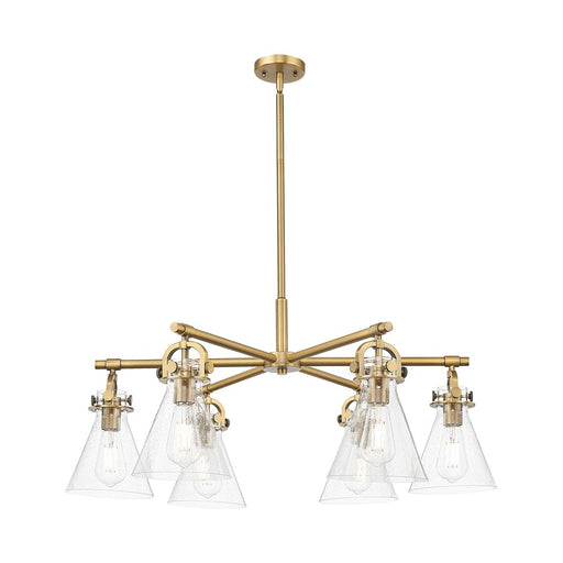 Innovations NC 6Lt 26" Stem Arch Chandelier, BB/SD - 410-6CR-BB-G411-7SDY