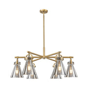 Innovations NC 6Lt 26" Stem Arch Chandelier, BB/SM - 410-6CR-BB-G411-7SM