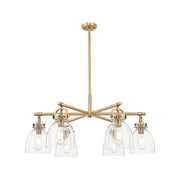 Innovations NB 6Lt 26" Stem Arched Chandelier, BB/Seed - 410-6CR-BB-G412-7SDY