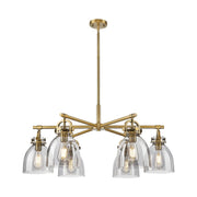 Innovations NB 6Lt 26" Stem Arch Chandelier, BB/SM - 410-6CR-BB-G412-7SM