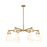 Innovations NB 6Lt 26" Stem Arch Chandelier, BB/WH - 410-6CR-BB-G412-7WH
