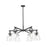 Innovations NB 6Lt 26" Stem Arch Chandelier, BK/SD - 410-6CR-BK-G412-7SDY