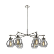 Innovations NS 6Lt 26" Stem Arch Chandelier, PN/SM - 410-6CR-PN-G410-7SM