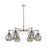 Innovations NS 6Lt 26" Stem Arch Chandelier, PN/SM - 410-6CR-PN-G410-7SM