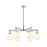 Innovations NS 6Lt 26" Stem Arch Chandelier, PN/WH - 410-6CR-PN-G410-7WH