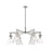 Innovations NC 6Lt 26" Stem Arched Chandelier, PN/CL - 410-6CR-PN-G411-7CL
