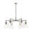 Innovations NB 6Lt 26" Stem Arch Chandelier, PN/CL - 410-6CR-PN-G412-7CL