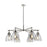 Innovations NB 6Lt 26" Stem Arch Chandelier, PN/SM - 410-6CR-PN-G412-7SM