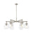 Innovations NS 6Lt 26" Stem Arched Chandelier, SN/CL - 410-6CR-SN-G410-7CL