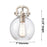 Innovations NS 6Lt 26" Stem Arched Chandelier, Satin Nickel/Clear
