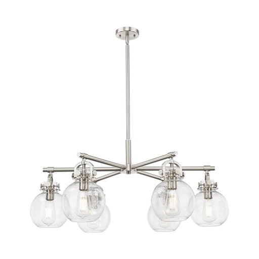 Innovations NS 6Lt 26" Stem Arch Chandelier, SN/SD - 410-6CR-SN-G410-7SDY