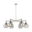 Innovations NS 6Lt 26" Stem Arch Chandelier, SN/SM - 410-6CR-SN-G410-7SM