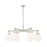 Innovations NS 6Lt 26" Stem Arched Chandelier, SN/WH - 410-6CR-SN-G410-7WH