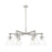 Innovations NC 6Lt 26" Stem Arch Chandelier, SN/CL - 410-6CR-SN-G411-7CL