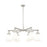 Innovations NC 6Lt 26" Stem Arch Chandelier, SN/WH - 410-6CR-SN-G411-7WH